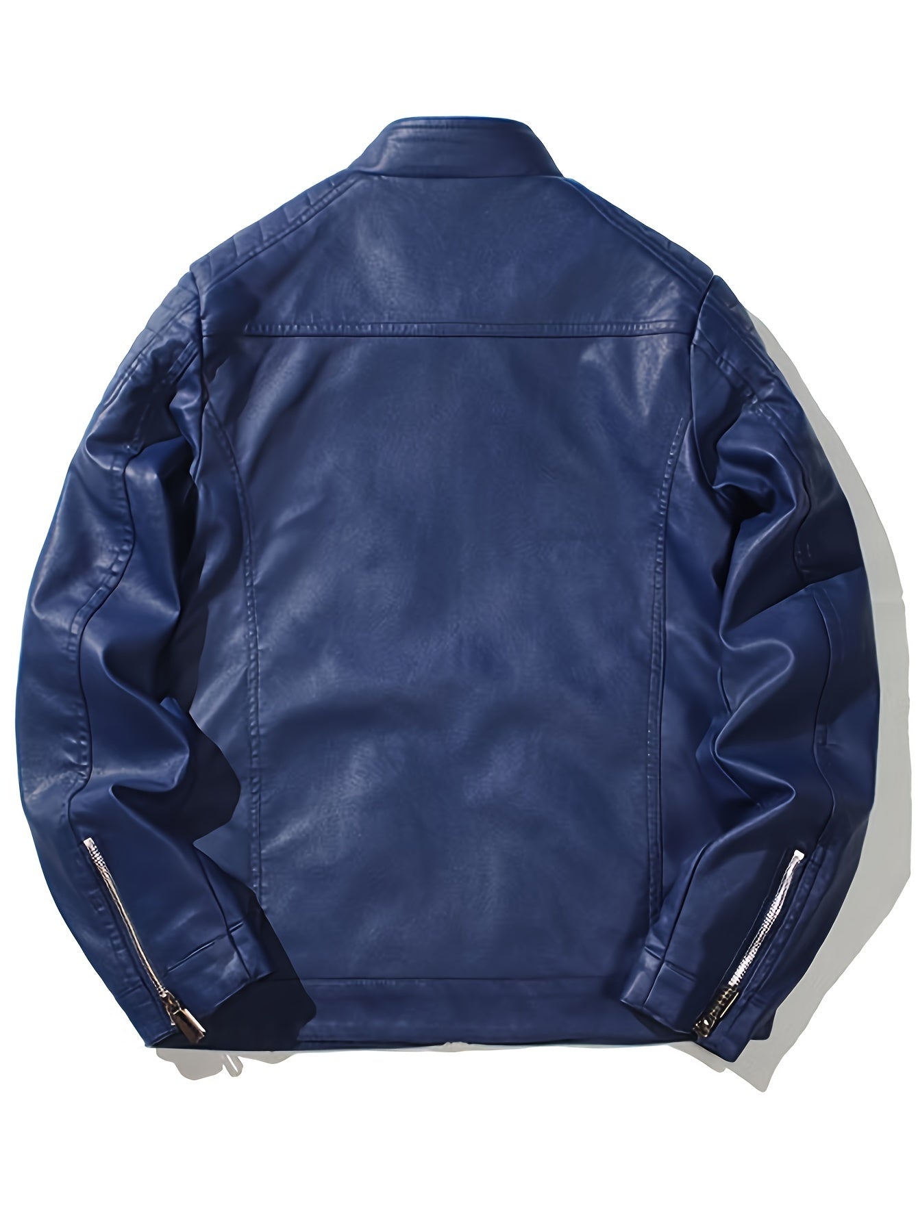 Matthew M. Crain's Blue leather jacket